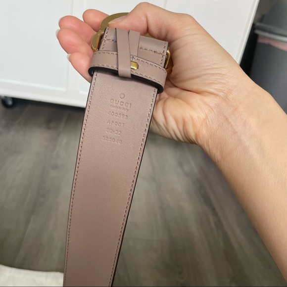 Authentic Gucci GG Marmont Belt - Dusty Pink - Picture 11 of 11